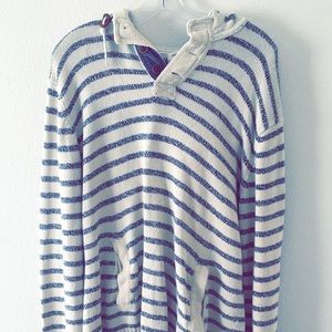 Striped long sleeve sweat shirt
